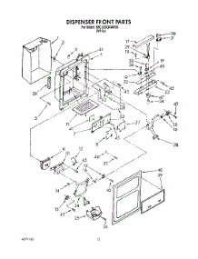 08 - Dispenser Front parts for Whirlpool Refrigerator 6ED22DQXAW00 from AppliancePartsPros.com