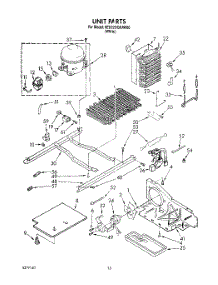 09 - Unit parts for Whirlpool Refrigerator 6ED22DQXAW00 from AppliancePartsPros.com