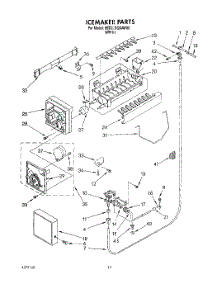 12 - Icemaker, Lit\Optional parts for Whirlpool Refrigerator 6ED22DQXAW00 from AppliancePartsPros.com