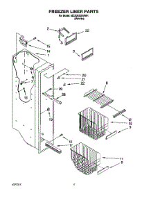04 - Freezer Liner parts for Whirlpool Refrigerator 6ED22DQXAW01 from AppliancePartsPros.com