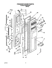 07 - Freezer Door parts for Whirlpool Refrigerator 6ED22DQXAW01 from AppliancePartsPros.com