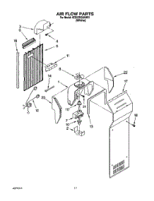 10 - Air Flow parts for Whirlpool Refrigerator 6ED22DQXAW01 from AppliancePartsPros.com