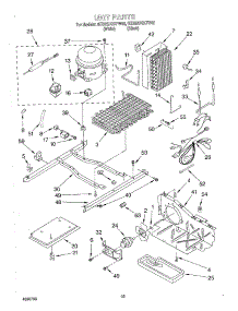 10 - Unit parts for Whirlpool Refrigerator 6ED22DQXFB02 from AppliancePartsPros.com