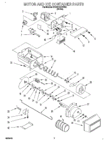 05 - Motor And Ice Container parts for Whirlpool Refrigerator 6ED22DQXBW00 from AppliancePartsPros.com