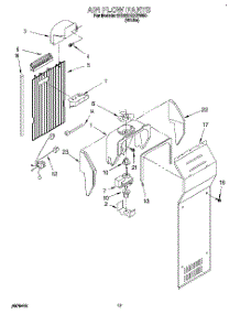 10 - Air Flow parts for Whirlpool Refrigerator 6ED22DQXBW00 from AppliancePartsPros.com