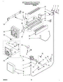 12 - Icemaker, Lit / Optional parts for Whirlpool Refrigerator 6ED22DQXBW00 from AppliancePartsPros.com