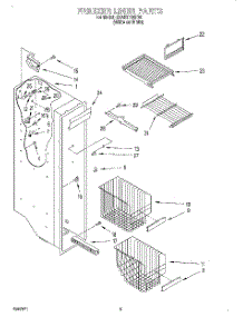 04 - Freezer Liner parts for Whirlpool Refrigerator 3XART725F00 from AppliancePartsPros.com