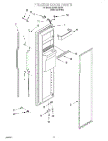 07 - Freezer Door parts for Whirlpool Refrigerator 3XART725F00 from AppliancePartsPros.com