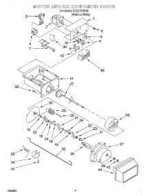 05 - Motor And Ice Container parts for Whirlpool Refrigerator 3XART725F03 from AppliancePartsPros.com