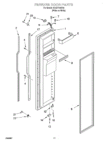07 - Freezer Door parts for Whirlpool Refrigerator 3XART725F03 from AppliancePartsPros.com