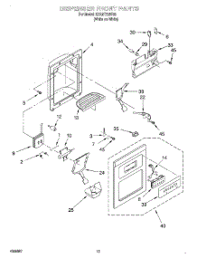 08 - Dispenser Front parts for Whirlpool Refrigerator 3XART725F03 from AppliancePartsPros.com