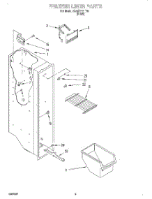 03 - Freezer Liner parts for Whirlpool Refrigerator 3XART721F00 from AppliancePartsPros.com