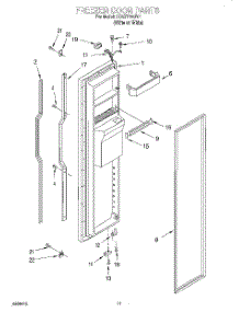 07 - Freezer Door parts for Whirlpool Refrigerator 3XART725F01 from AppliancePartsPros.com