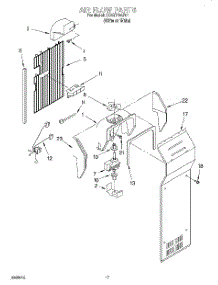 10 - Air Flow parts for Whirlpool Refrigerator 3XART725F01 from AppliancePartsPros.com