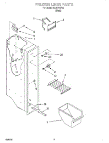 03 - Freezer Liner parts for Whirlpool Refrigerator 3XART721F02 from AppliancePartsPros.com