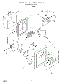 07 - Dispenser Front parts for Whirlpool Refrigerator 3XART721F02 from AppliancePartsPros.com