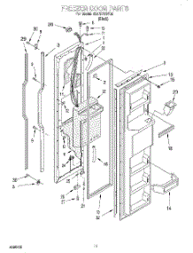 06 - Freezer Door parts for Whirlpool Refrigerator 3XART721F01 from AppliancePartsPros.com