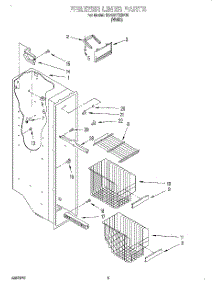 04 - Freezer Liner parts for Whirlpool Refrigerator 3XART722F00 from AppliancePartsPros.com