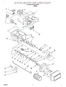 06 - Motor And Ice Container parts for Whirlpool Refrigerator 3XART722F00 from AppliancePartsPros.com
