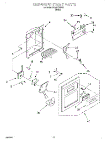 09 - Dispenser Front parts for Whirlpool Refrigerator 3XART722F00 from AppliancePartsPros.com