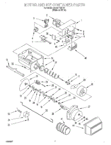 04 - Motor And Ice Container parts for Whirlpool Refrigerator 3XART720F01 from AppliancePartsPros.com