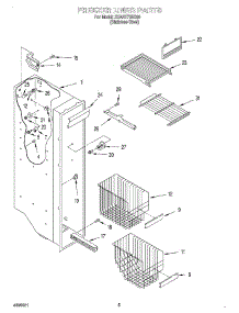 04 - Freezer Liner parts for Whirlpool Refrigerator 3XART735G00 from AppliancePartsPros.com