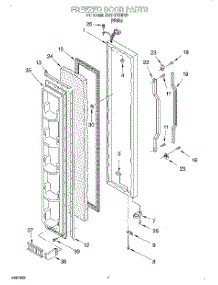 05 - Freezer Door parts for Whirlpool Refrigerator 3XART700F00 from AppliancePartsPros.com