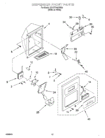 08 - Dispenser Front parts for Whirlpool Refrigerator 3XART745GW00 from AppliancePartsPros.com