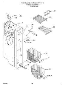 04 - Freezer Liner parts for Whirlpool Refrigerator 3XART735G01 from AppliancePartsPros.com