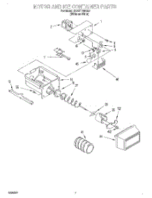 04 - Motor And Ice Container parts for Whirlpool Refrigerator 3XART705G00 from AppliancePartsPros.com