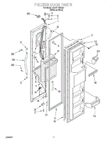 06 - Freezer Door parts for Whirlpool Refrigerator 3XART705G00 from AppliancePartsPros.com