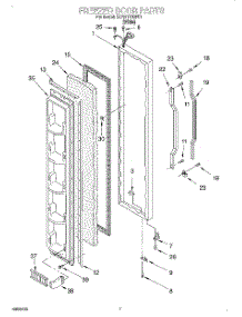 05 - Freezer Door parts for Whirlpool Refrigerator 3XART700F01 from AppliancePartsPros.com