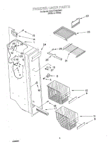 04 - Freezer Liner parts for Whirlpool Refrigerator 3XART745GW01 from AppliancePartsPros.com
