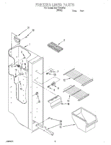 03 - Freezer Liner parts for Whirlpool Refrigerator 3XART700F02 from AppliancePartsPros.com