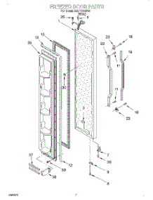 05 - Freezer Door parts for Whirlpool Refrigerator 3XART700F02 from AppliancePartsPros.com