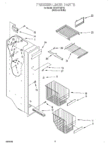 04 - Freezer Liner parts for Whirlpool Refrigerator 3XART725F02 from AppliancePartsPros.com