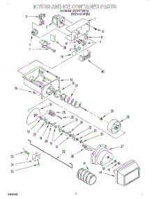 05 - Motor And Ice Container parts for Whirlpool Refrigerator 3XART725F02 from AppliancePartsPros.com