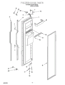 07 - Freezer Door parts for Whirlpool Refrigerator 3XART725F02 from AppliancePartsPros.com