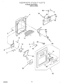 08 - Dispenser Front parts for Whirlpool Refrigerator 3XART725F02 from AppliancePartsPros.com