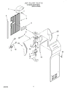 10 - Air Flow parts for Whirlpool Refrigerator 3XART725F02 from AppliancePartsPros.com
