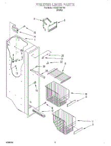 04 - Freezer Liner parts for Whirlpool Refrigerator 3XART722F02 from AppliancePartsPros.com