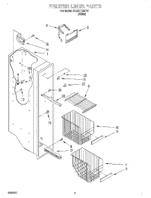 04 - Freezer Liner parts for Whirlpool Refrigerator 3XART722F01 from AppliancePartsPros.com