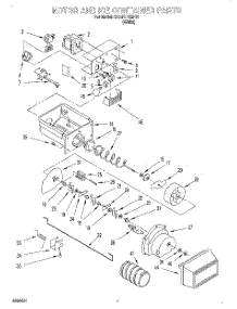 06 - Motor And Ice Container parts for Whirlpool Refrigerator 3XART722F01 from AppliancePartsPros.com