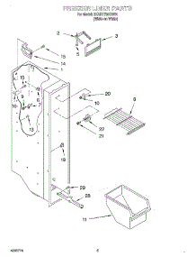 03 - Freezer Liner parts for Whirlpool Refrigerator 3XART730GW01 from AppliancePartsPros.com