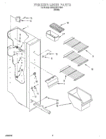 04 - Freezer Liner parts for Whirlpool Refrigerator 6ED22PKXFW00 from AppliancePartsPros.com