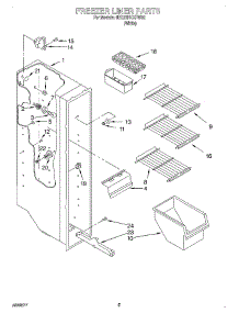 04 - Freezer Liner parts for Whirlpool Refrigerator 6ED22PKXFW02 from AppliancePartsPros.com