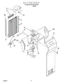 07 - Air Flow parts for Whirlpool Refrigerator 6ED22PKXFW02 from AppliancePartsPros.com