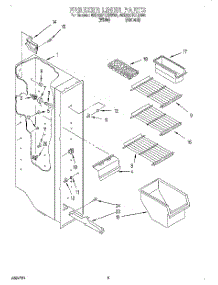04 - Freezer Liner parts for Whirlpool Refrigerator 6ED22PKXEN00 from AppliancePartsPros.com