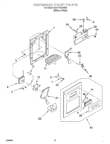07 - Dispenser Front parts for Whirlpool Refrigerator 3XART730GW00 from AppliancePartsPros.com