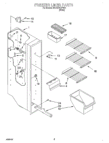 04 - Freezer Liner parts for Whirlpool Refrigerator 6ED22PKXFW01 from AppliancePartsPros.com